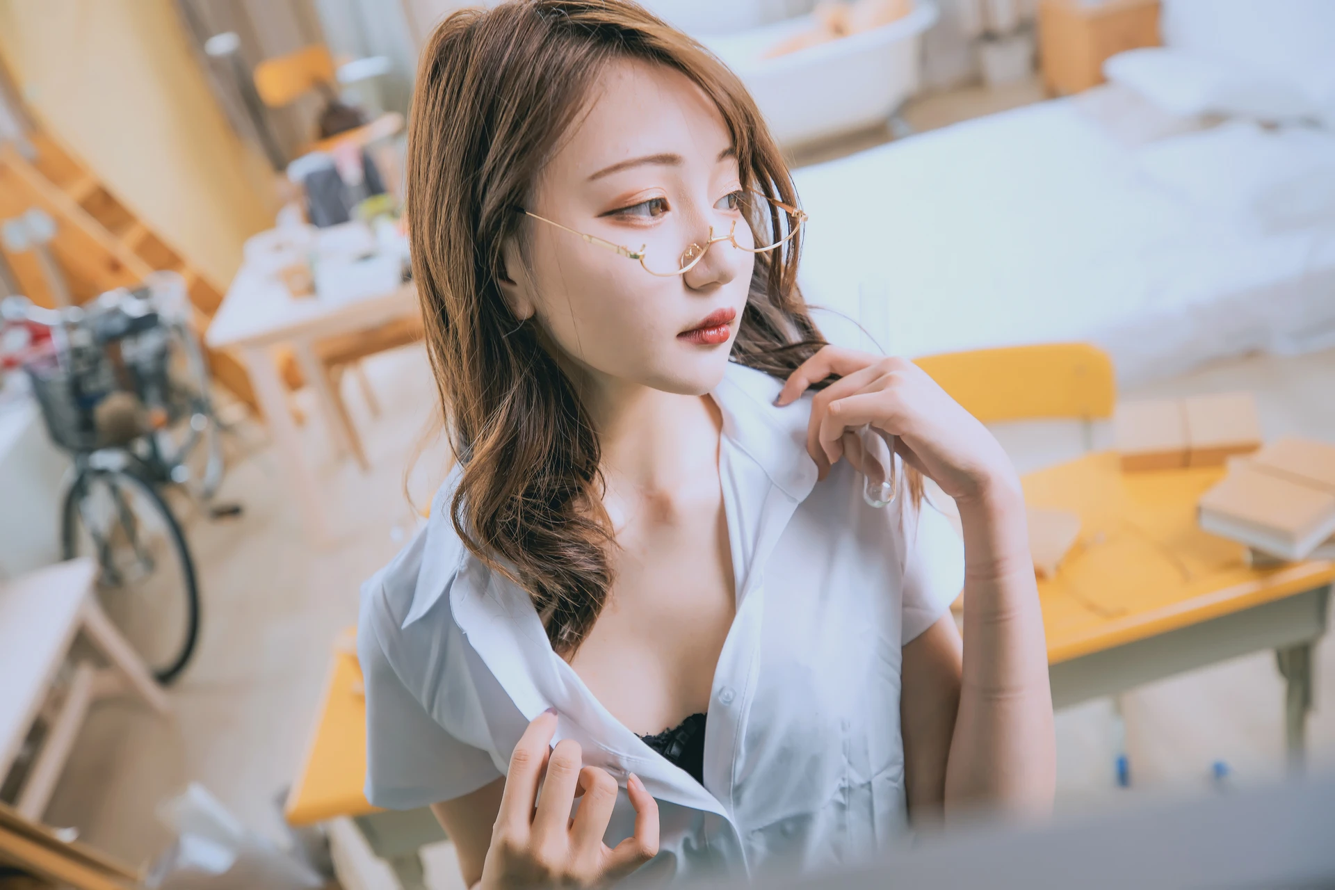 神楽坂真冬 第三季 序号3：《数之歌》百合教室 [150P3V-617MB]JK制服, OL制服, 内衣, 神楽坂真冬, 美腿, 美足, 黑丝