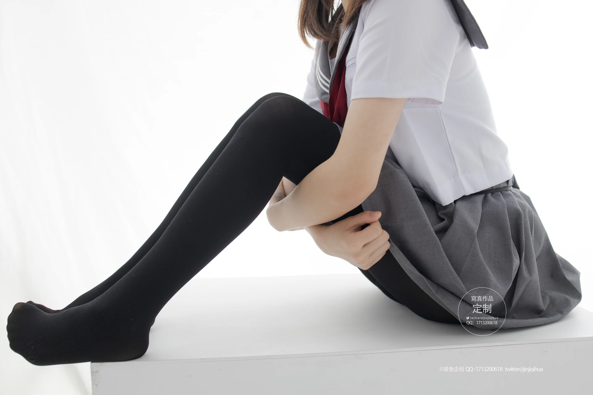 紧急企划 G-002 [60P-594M] 小奶糕MilkyJK, JK制服, 制服, 可爱, 学生装, 小奶糕Milky, 紧急企划, 美腿, 美足, 黑丝