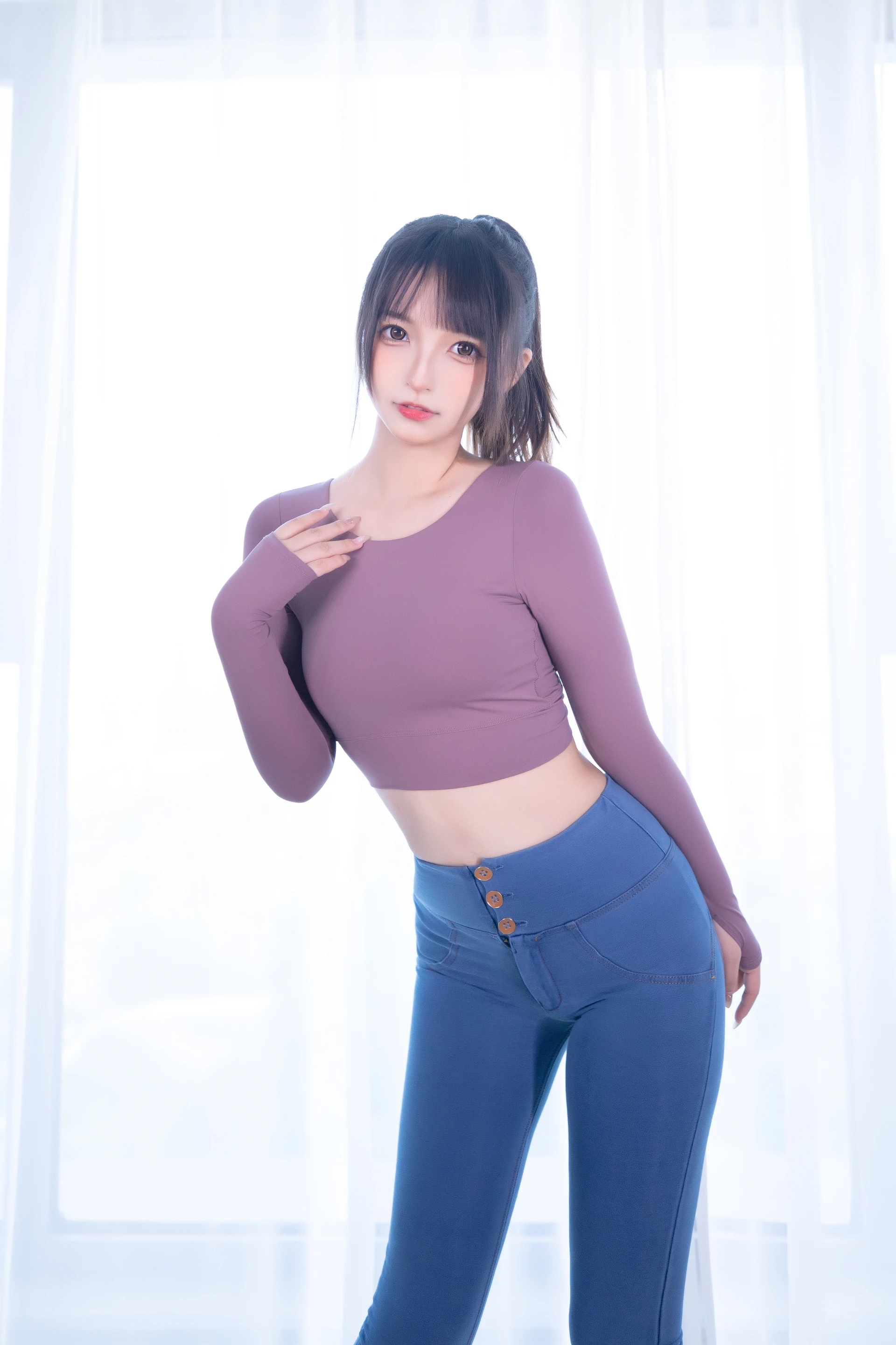 神楽坂真冬 第三季 序号31：牛仔裤女孩《牛仔狂热》 [150P2V-802MB]内衣, 双马尾, 白丝, 神楽坂真冬, 美腿, 美足, 肉丝