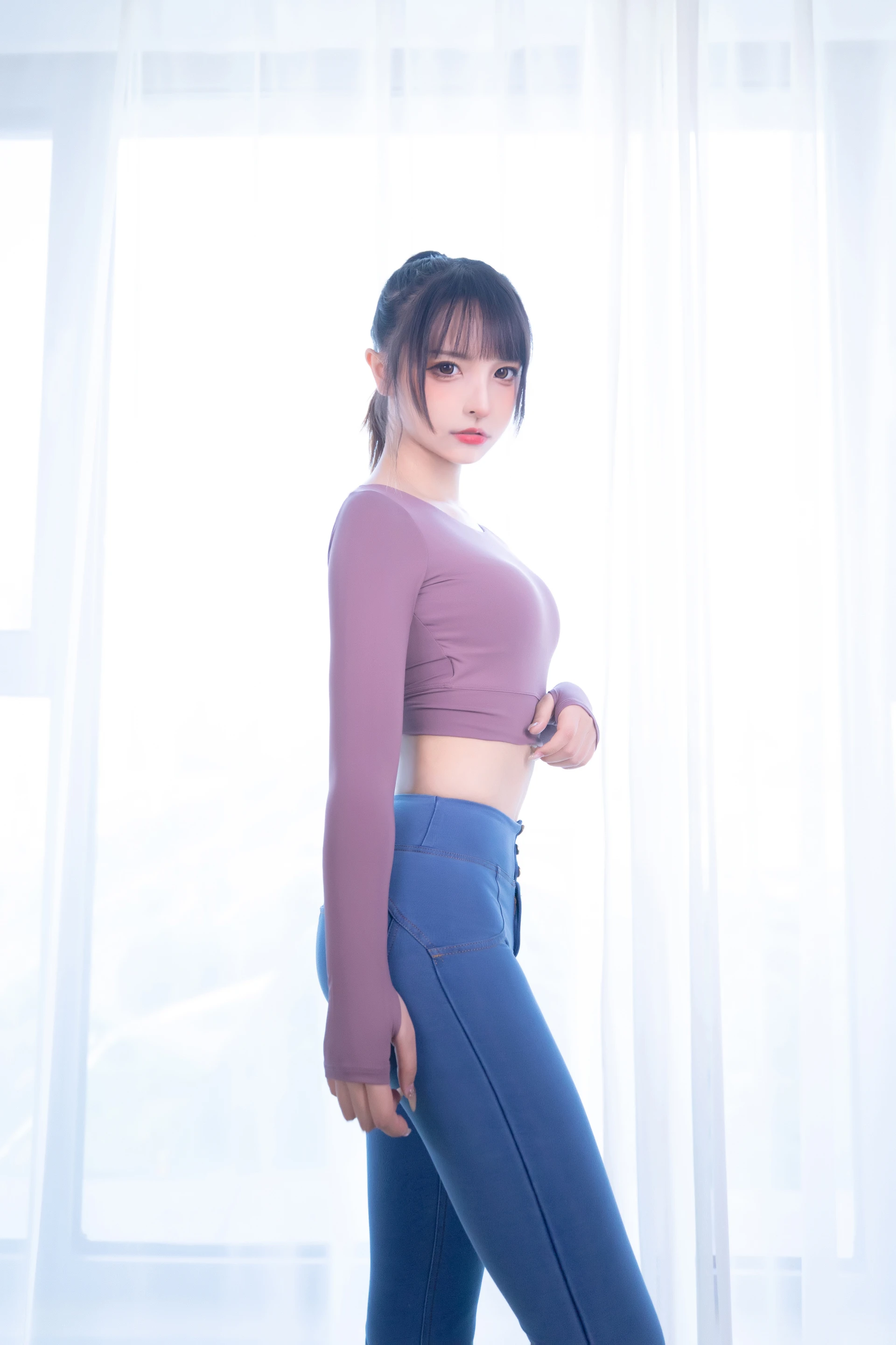 神楽坂真冬 第三季 序号31：牛仔裤女孩《牛仔狂热》 [150P2V-802MB]内衣, 双马尾, 白丝, 神楽坂真冬, 美腿, 美足, 肉丝