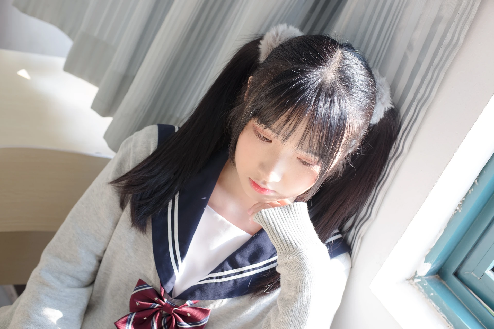 森萝财团 SSR-004 [98P-555M]校服, 森萝财团, 白丝
