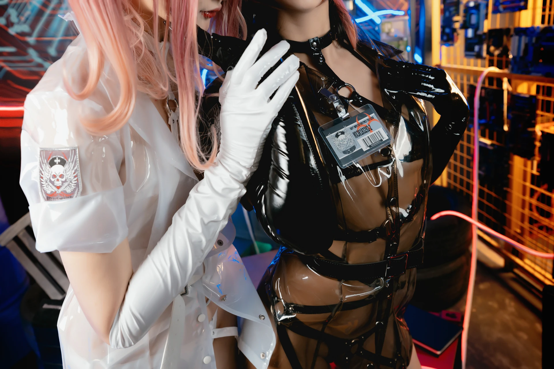 神楽坂真冬 第三季 序号1：《無色哲学》透明黑白护士双人 [150P3V-825MB]内衣, 双马尾, 护士, 神楽坂真冬, 美腿, 美足