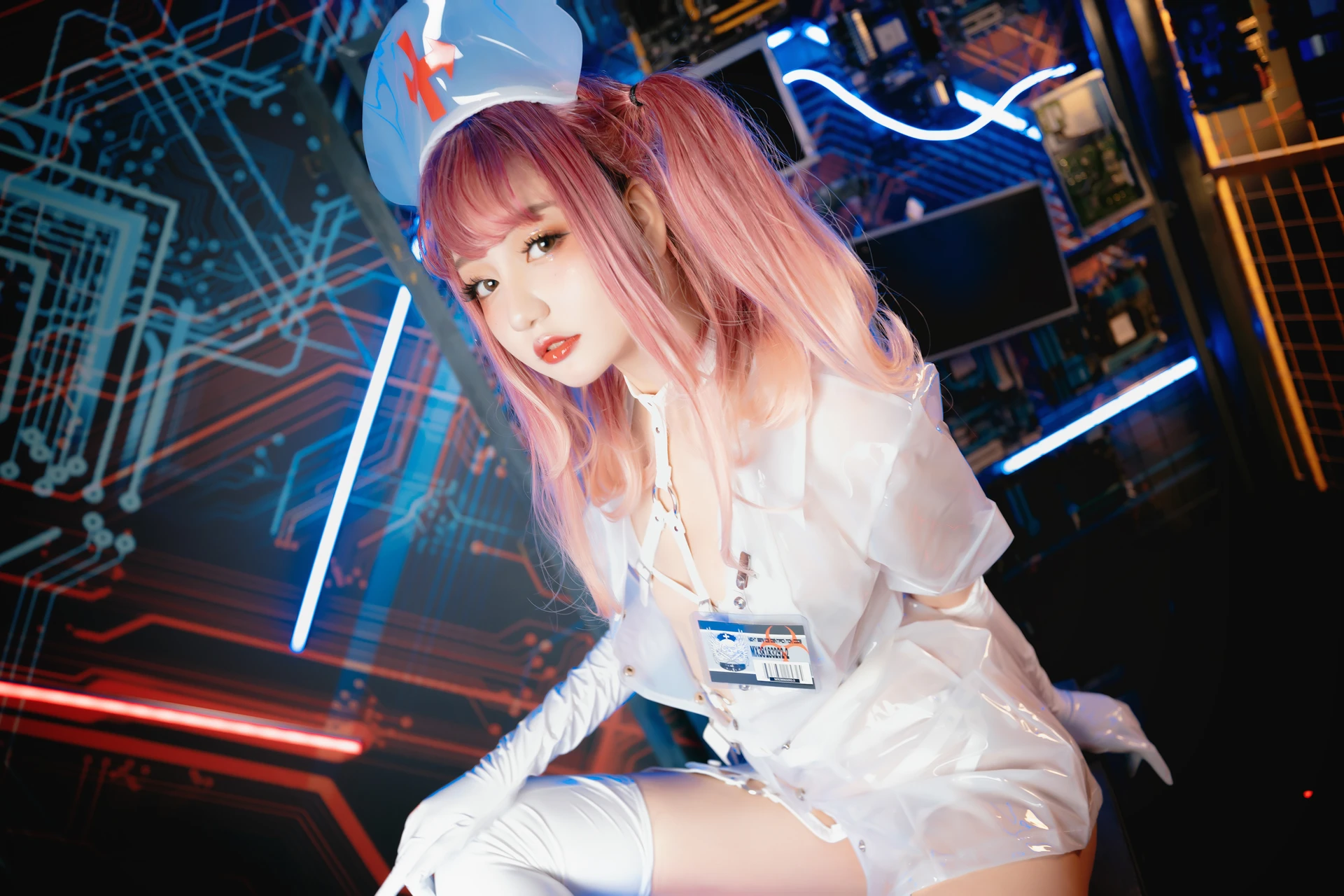 神楽坂真冬 第三季 序号1：《無色哲学》透明黑白护士双人 [150P3V-825MB]内衣, 双马尾, 护士, 神楽坂真冬, 美腿, 美足