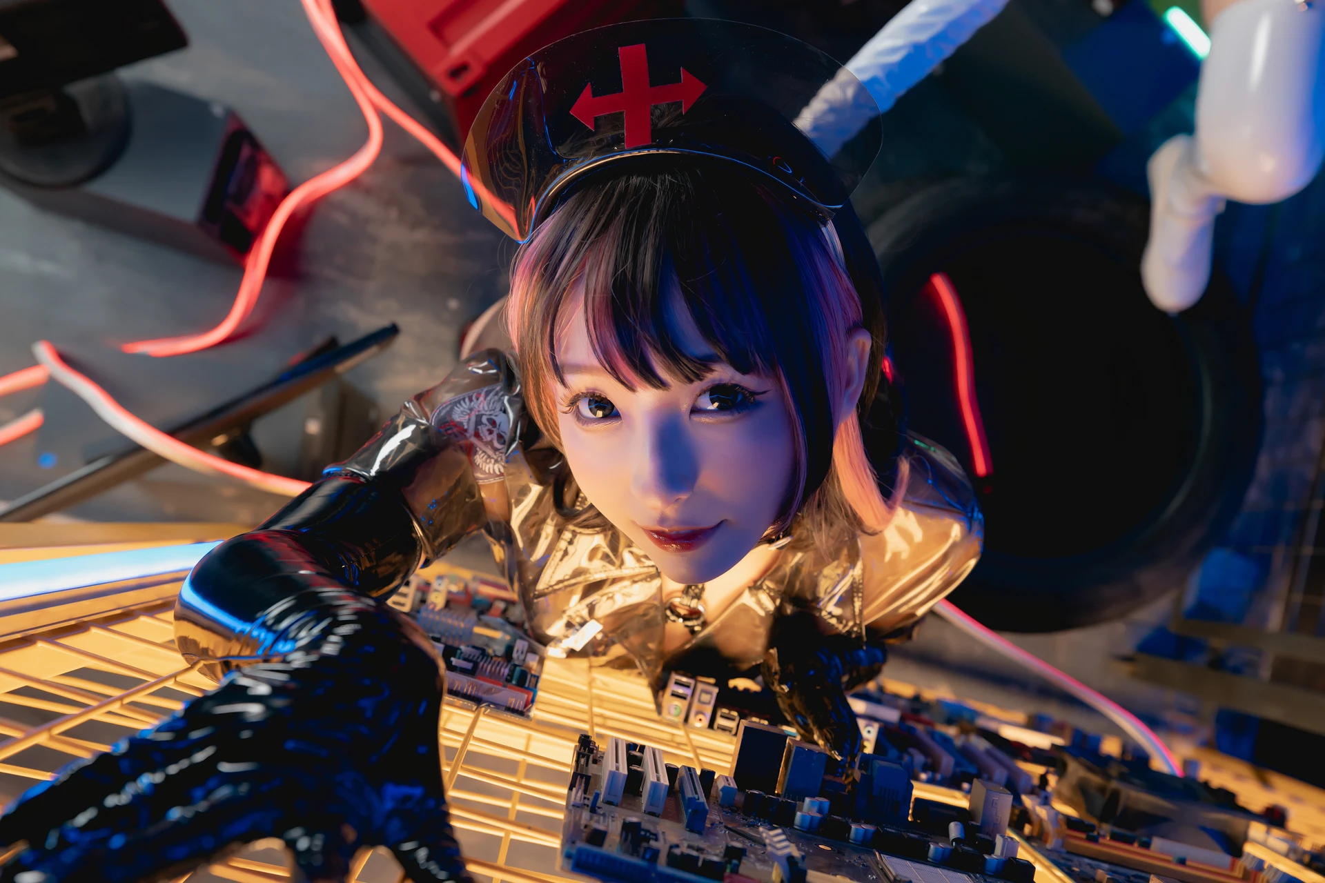 神楽坂真冬 第三季 序号1：《無色哲学》透明黑白护士双人 [150P3V-825MB]内衣, 双马尾, 护士, 神楽坂真冬, 美腿, 美足