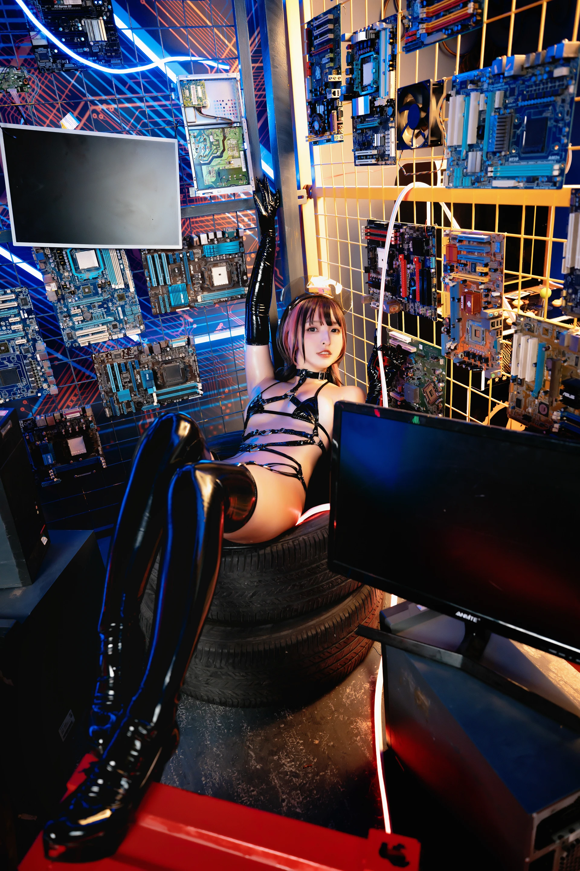 神楽坂真冬 第三季 序号1：《無色哲学》透明黑白护士双人 [150P3V-825MB]内衣, 双马尾, 护士, 神楽坂真冬, 美腿, 美足