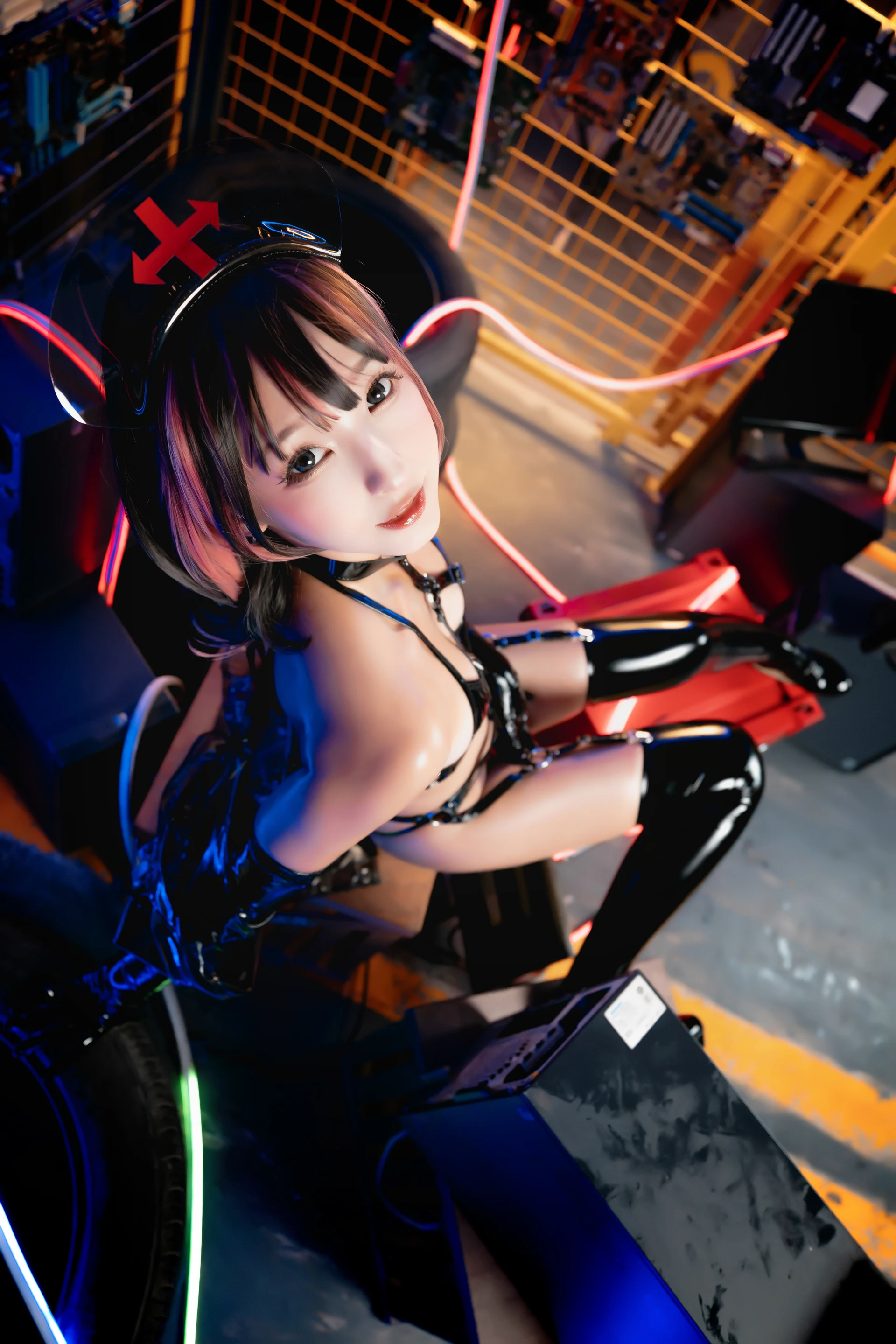 神楽坂真冬 第三季 序号1：《無色哲学》透明黑白护士双人 [150P3V-825MB]内衣, 双马尾, 护士, 神楽坂真冬, 美腿, 美足