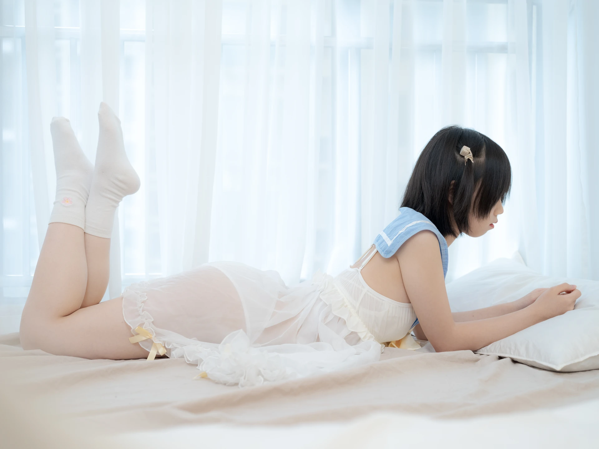 少女秩序 GR07L 小鱼 白丝睡衣 [37P-1.39GB]小鱼, 少女秩序, 白丝, 睡衣, 美腿, 美足
