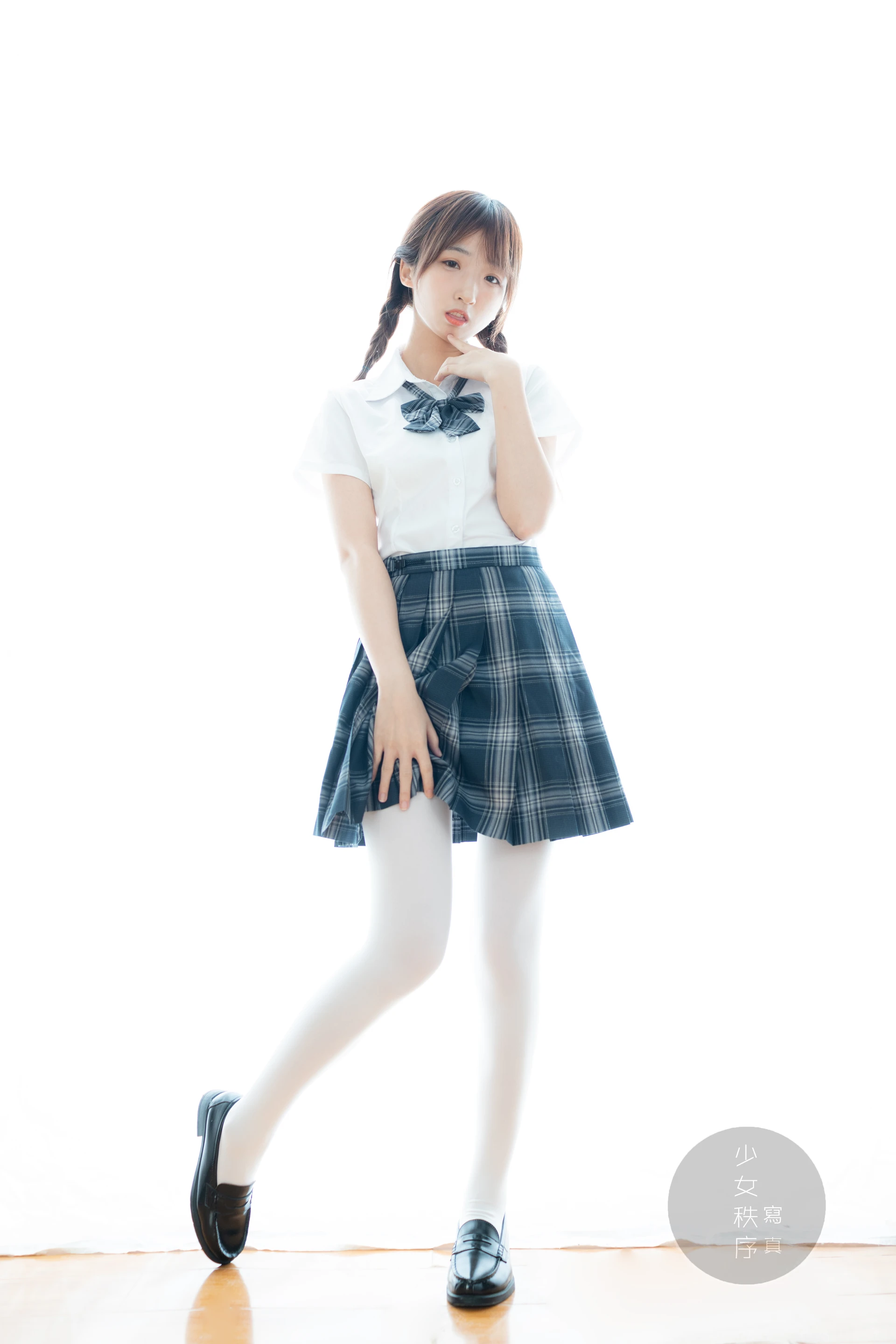 少女秩序 EX.10 鹿可 白丝JK双马尾（七夕情景音频特别篇）[35P1V-757.6M]JK制服, 双马尾, 少女秩序, 白丝, 美腿, 美足, 鹿可