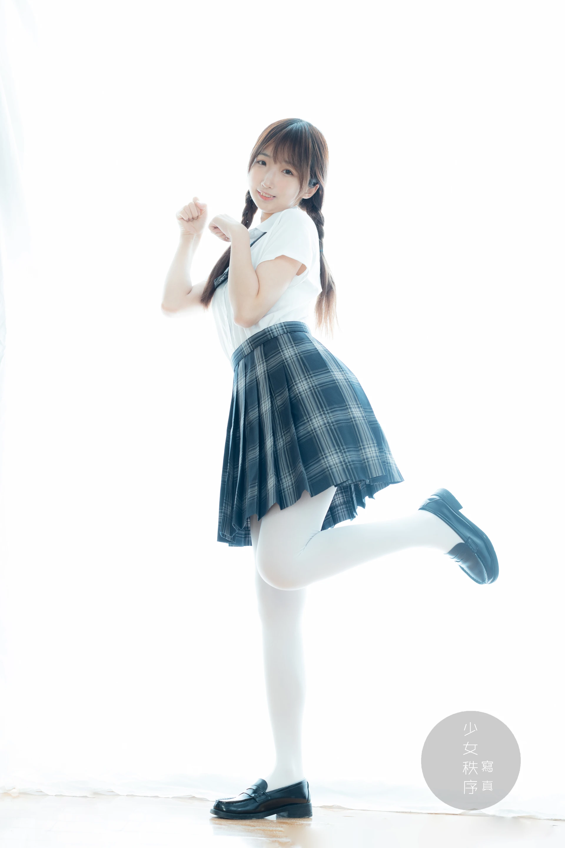 少女秩序 EX.10 鹿可 白丝JK双马尾（七夕情景音频特别篇）[35P1V-757.6M]JK制服, 双马尾, 少女秩序, 白丝, 美腿, 美足, 鹿可