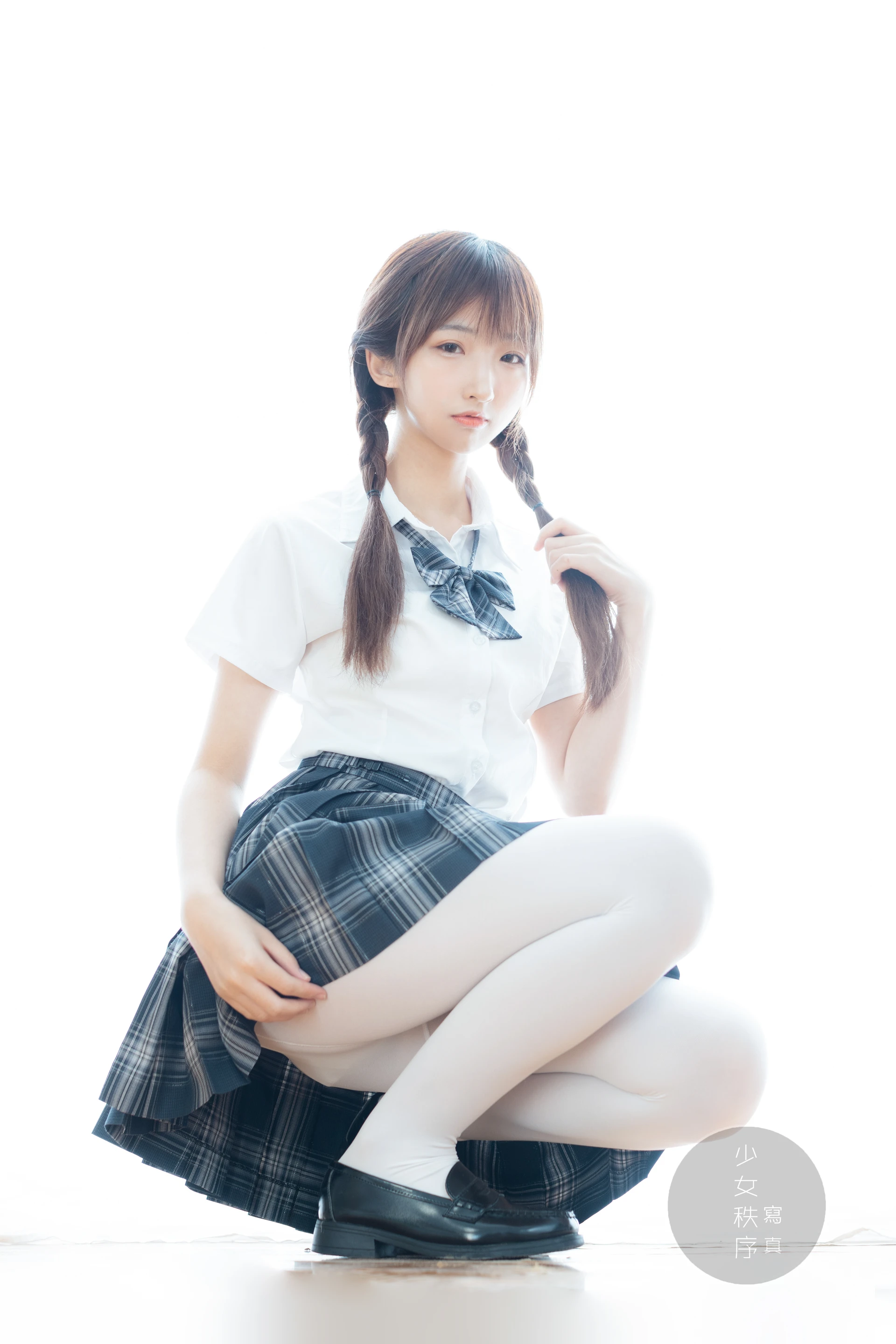 少女秩序 EX.10 鹿可 白丝JK双马尾（七夕情景音频特别篇）[35P1V-757.6M]JK制服, 双马尾, 少女秩序, 白丝, 美腿, 美足, 鹿可