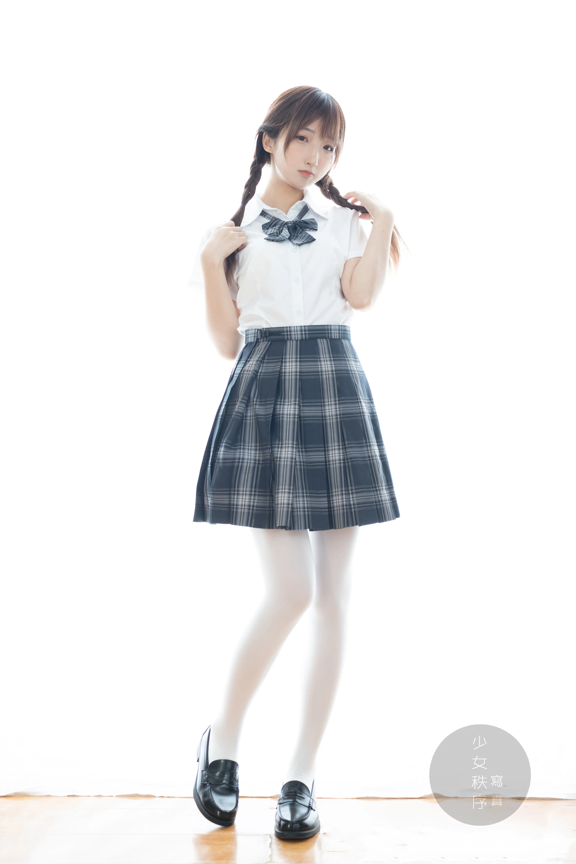 少女秩序 EX.10 鹿可 白丝JK双马尾（七夕情景音频特别篇）[35P1V-757.6M]JK制服, 双马尾, 少女秩序, 白丝, 美腿, 美足, 鹿可