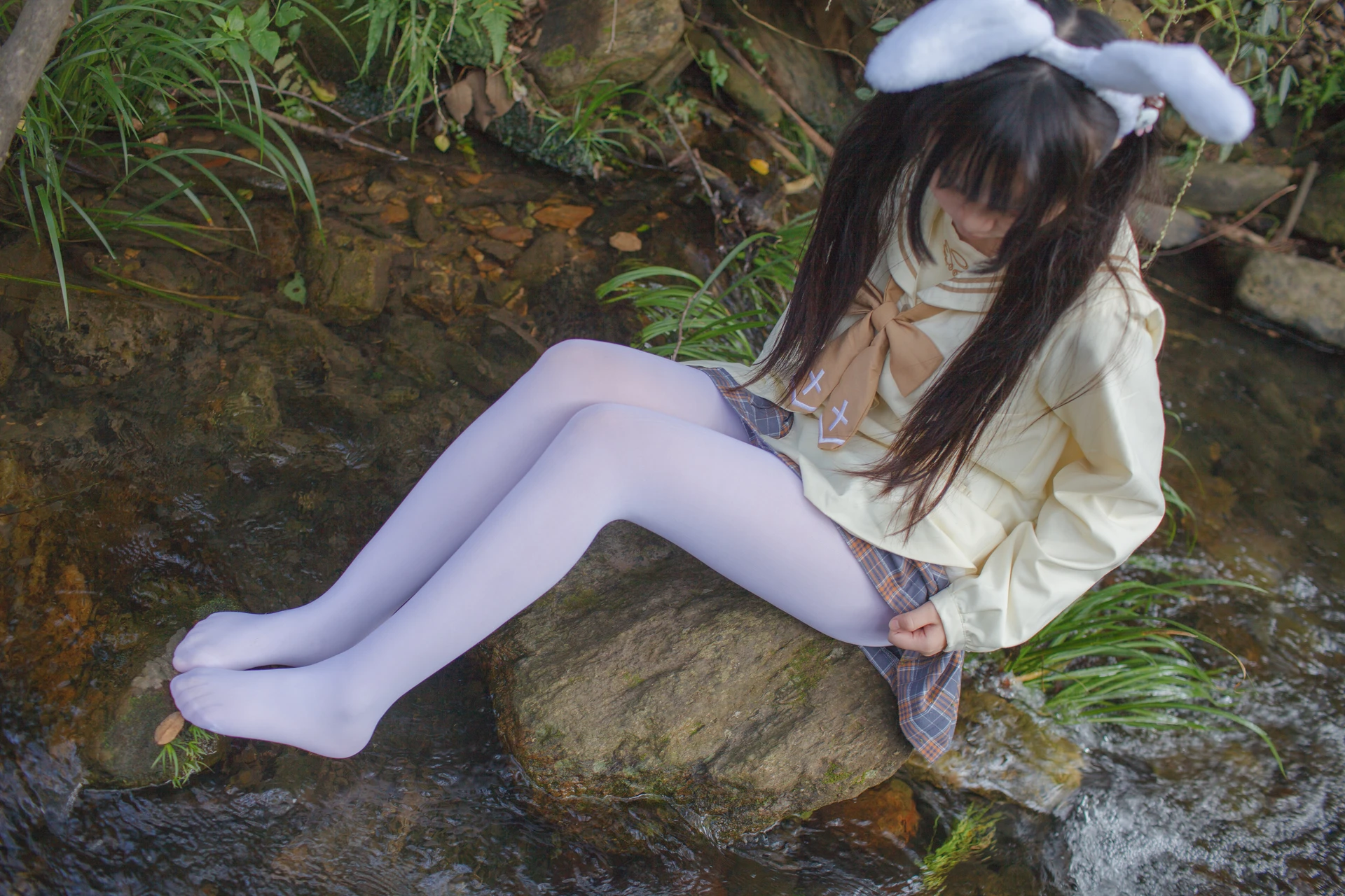 少女秩序 EX.02 户外黑丝+白丝JK双马尾[80P-843.3M]JK制服, 双马尾, 少女秩序, 白丝, 美腿, 美足, 黑丝