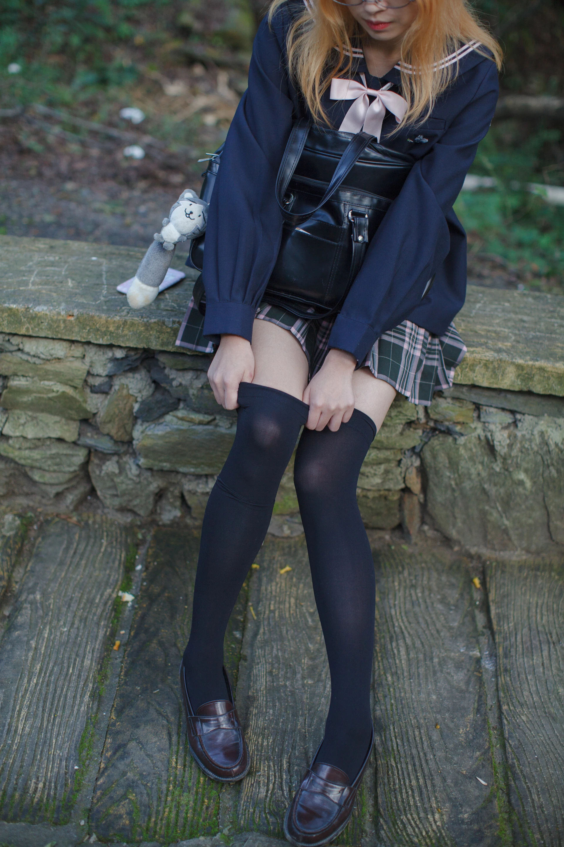 少女秩序 EX.02 户外黑丝+白丝JK双马尾[80P-843.3M]JK制服, 双马尾, 少女秩序, 白丝, 美腿, 美足, 黑丝