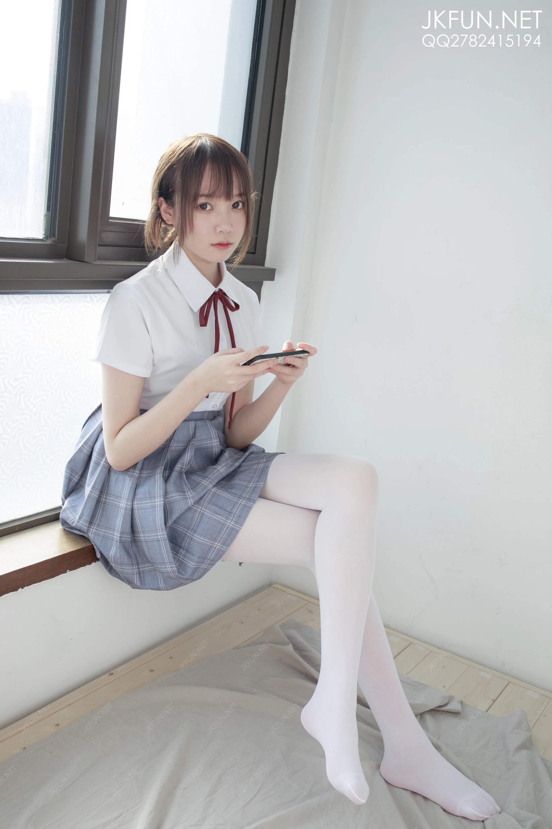 JKFUN-002 [230P1V-5.19G]Aika, JKFUN, 制服, 可爱, 学生装, 森萝财团, 白丝, 美腿, 美足