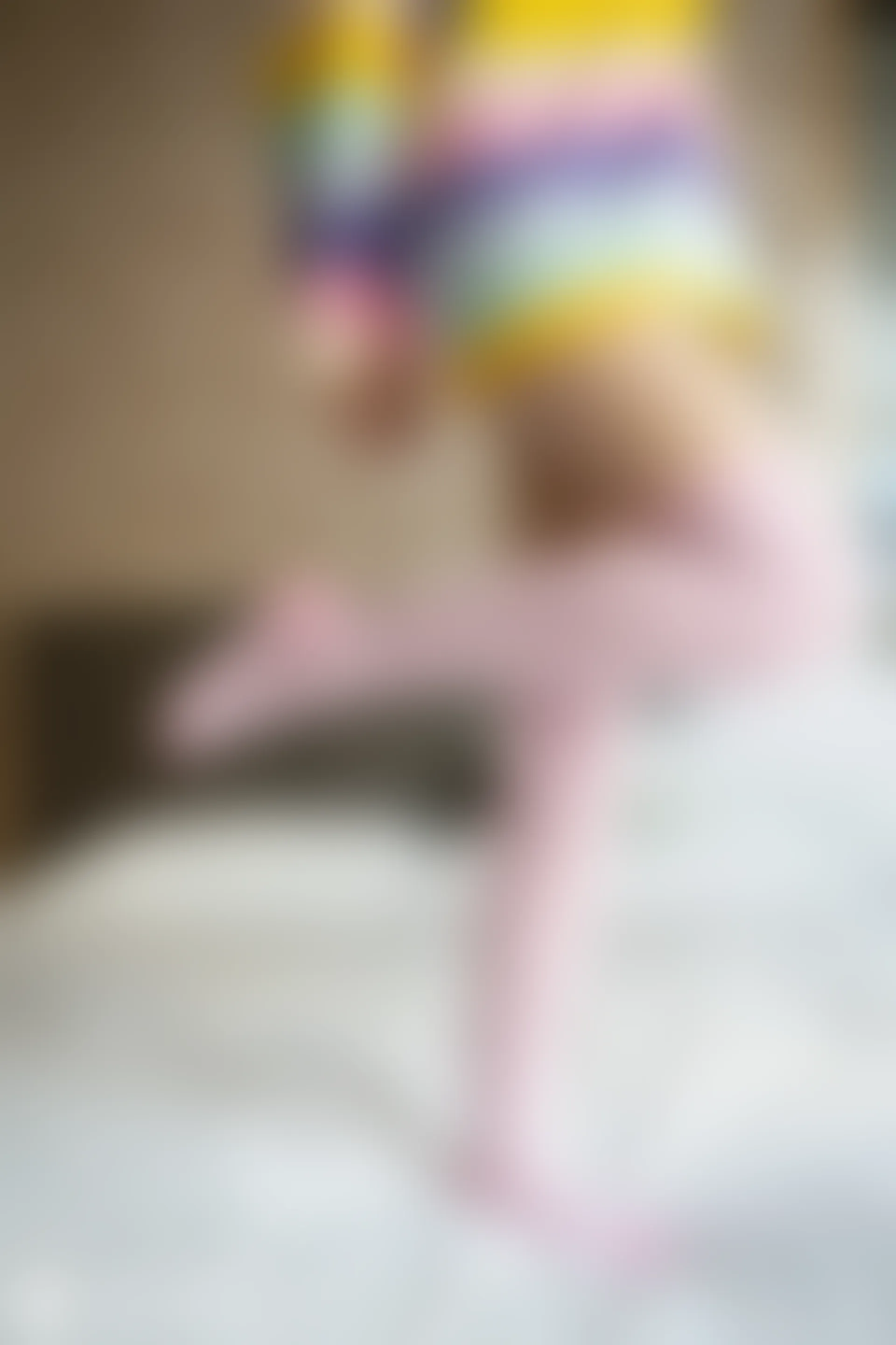 C42.002 粉白色条纹袜 [39P-74MB]