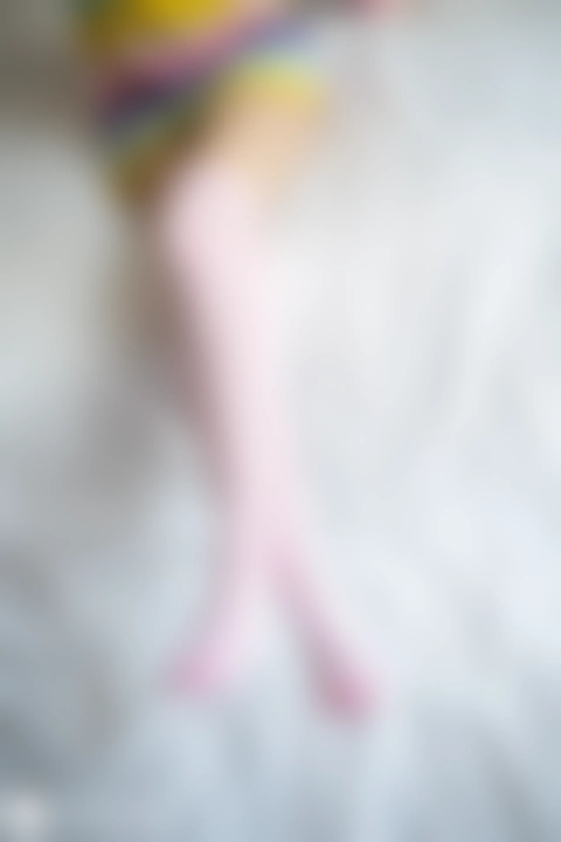 C42.002 粉白色条纹袜 [39P-74MB]