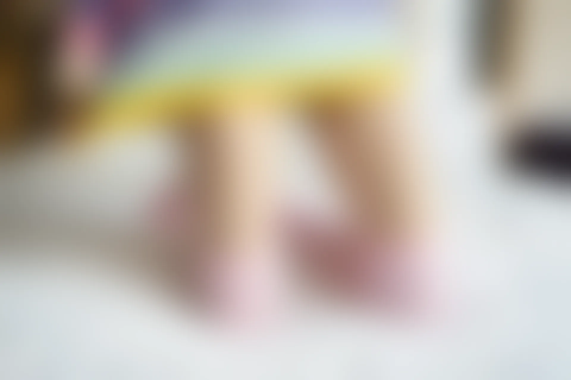 C42.002 粉白色条纹袜 [39P-74MB]