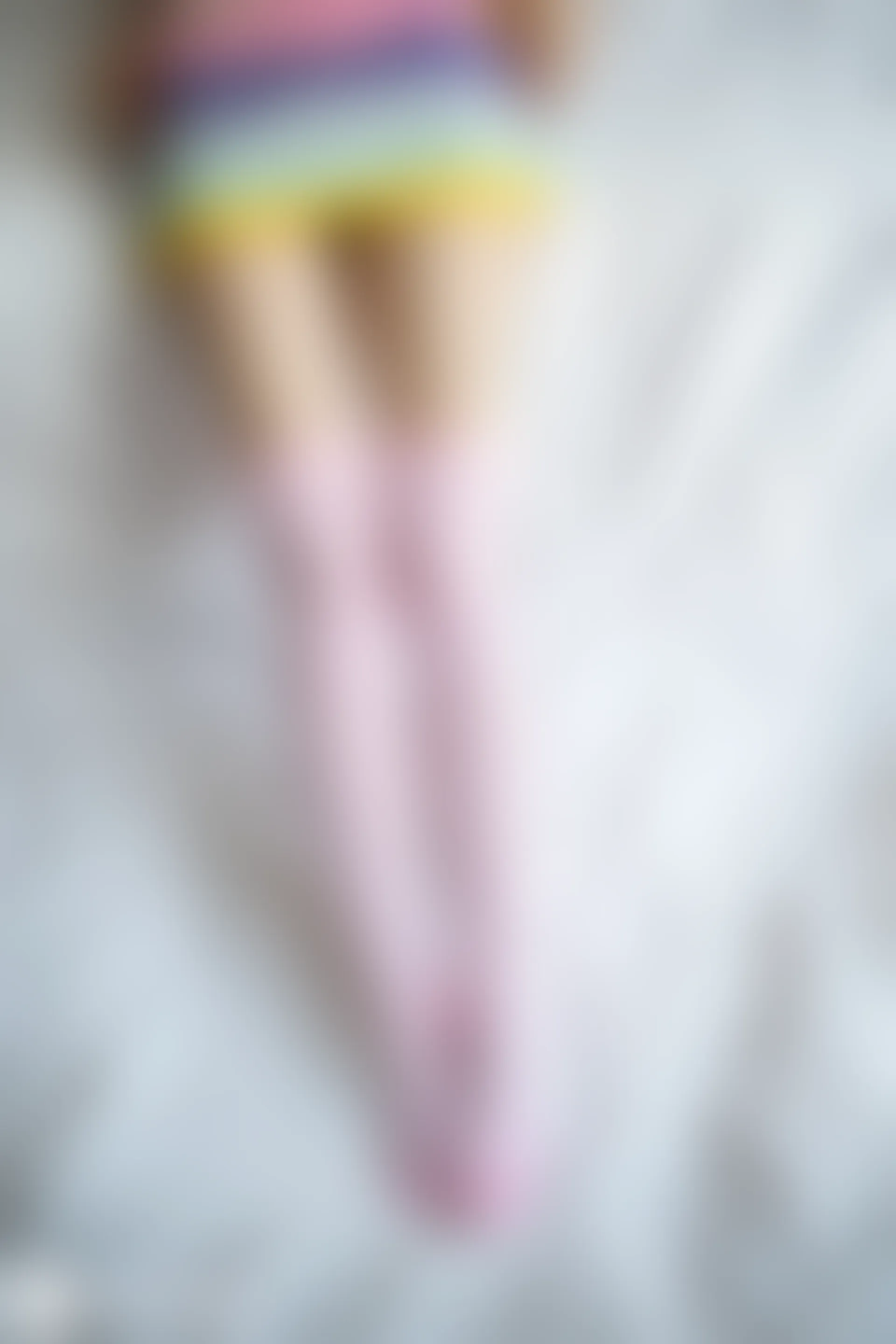 C42.002 粉白色条纹袜 [39P-74MB]