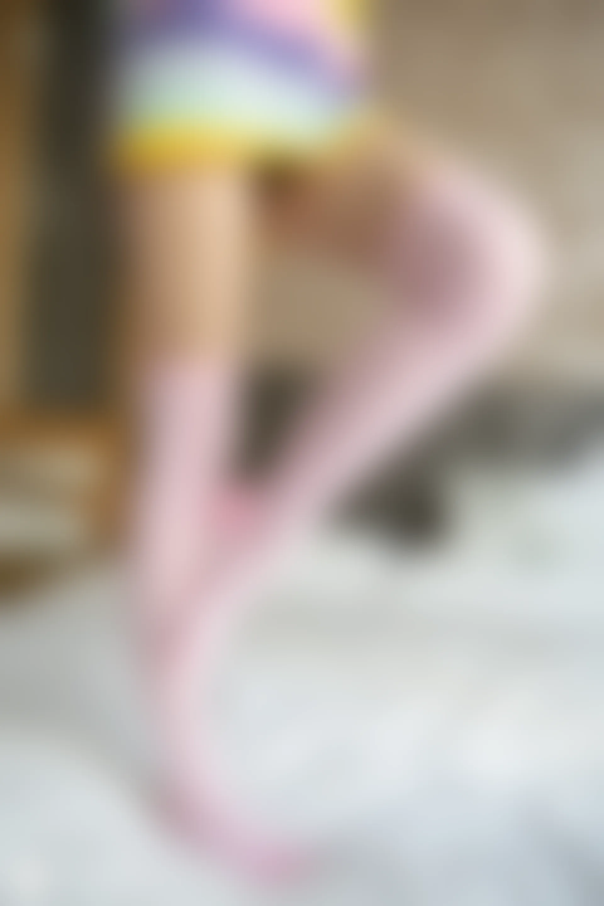 C42.002 粉白色条纹袜 [39P-74MB]