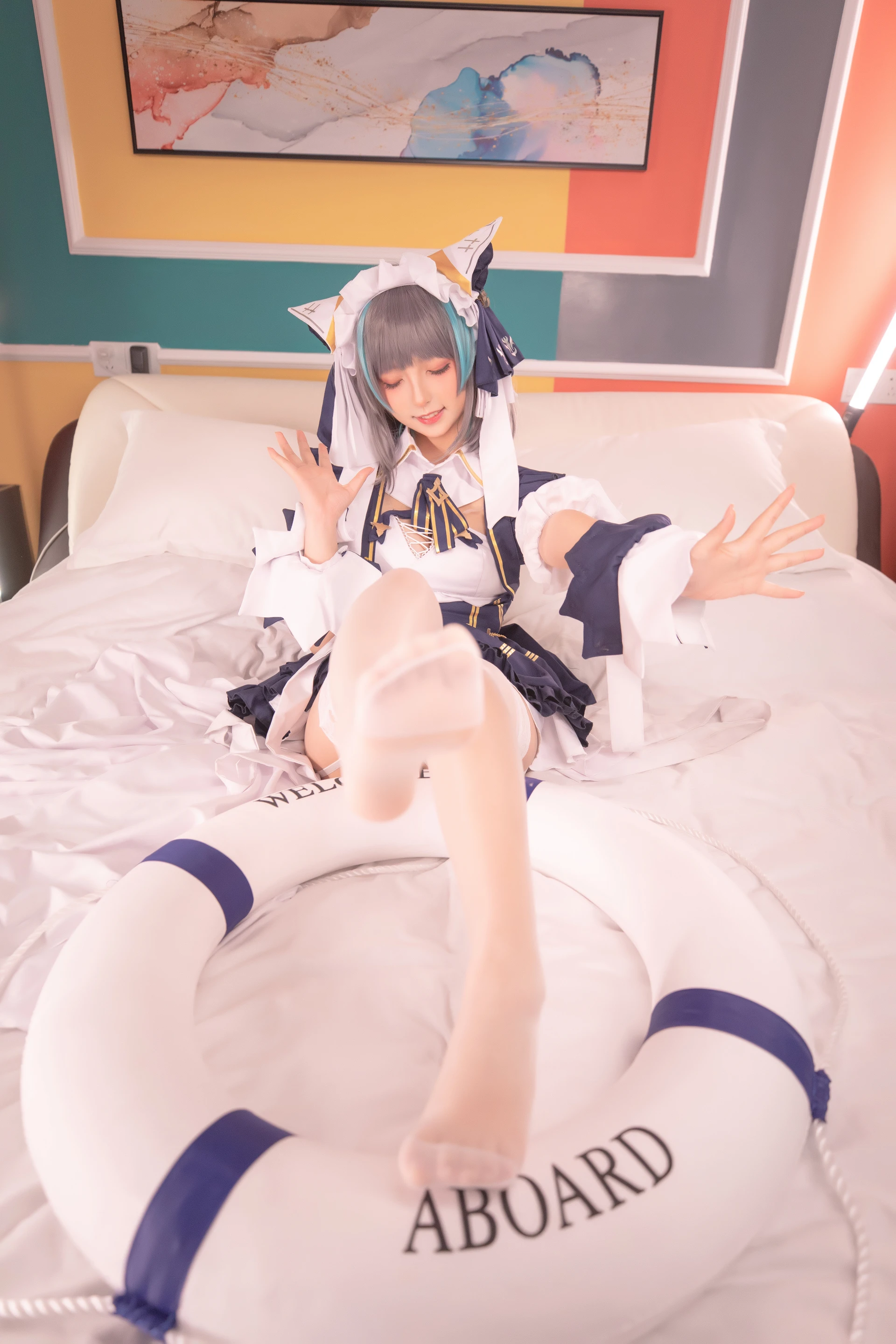 神楽坂真冬 第三季 序号28：柴郡cos《纯色庭院》 [150P2V-638MB]内衣, 泳装, 白丝, 神楽坂真冬, 美腿, 美足