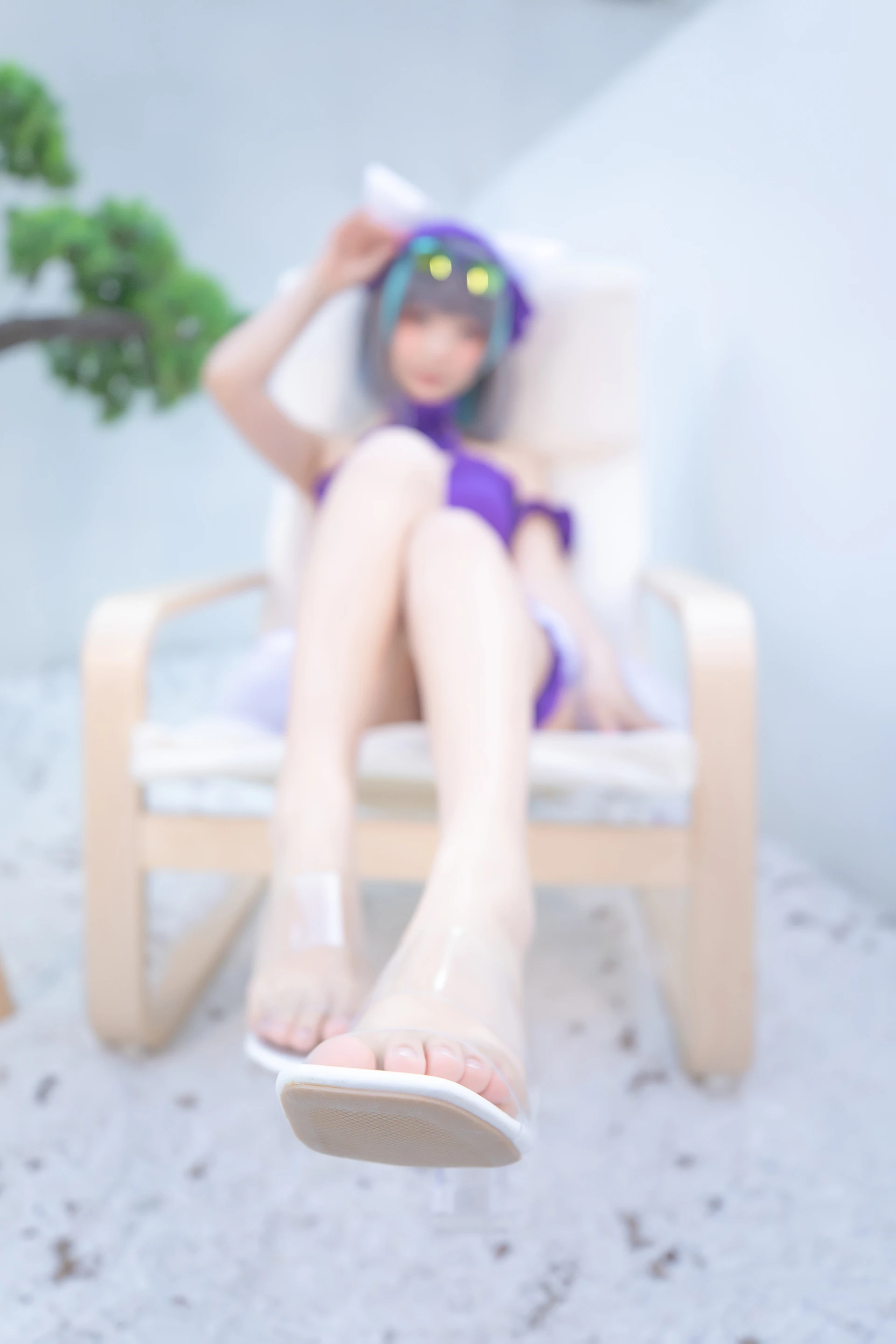 神楽坂真冬 第三季 序号28：柴郡cos《纯色庭院》 [150P2V-638MB]内衣, 泳装, 白丝, 神楽坂真冬, 美腿, 美足