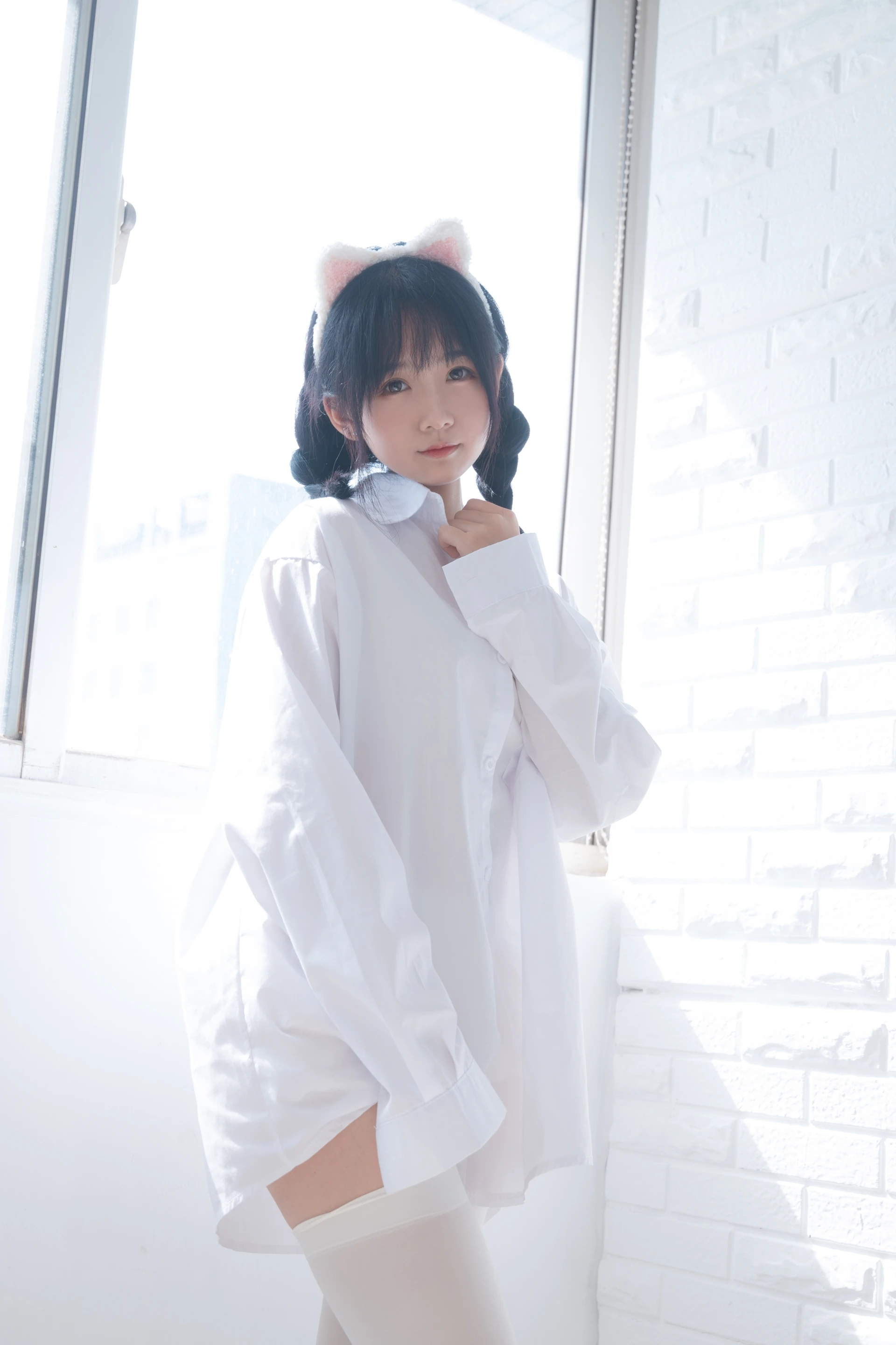 少女秩序 EX.07 猫猫 双马尾白丝衬衣+黑丝女仆 [29P-147MB]双马尾, 可爱, 女仆, 少女秩序, 白丝, 美腿, 美足, 衬衣, 黑丝