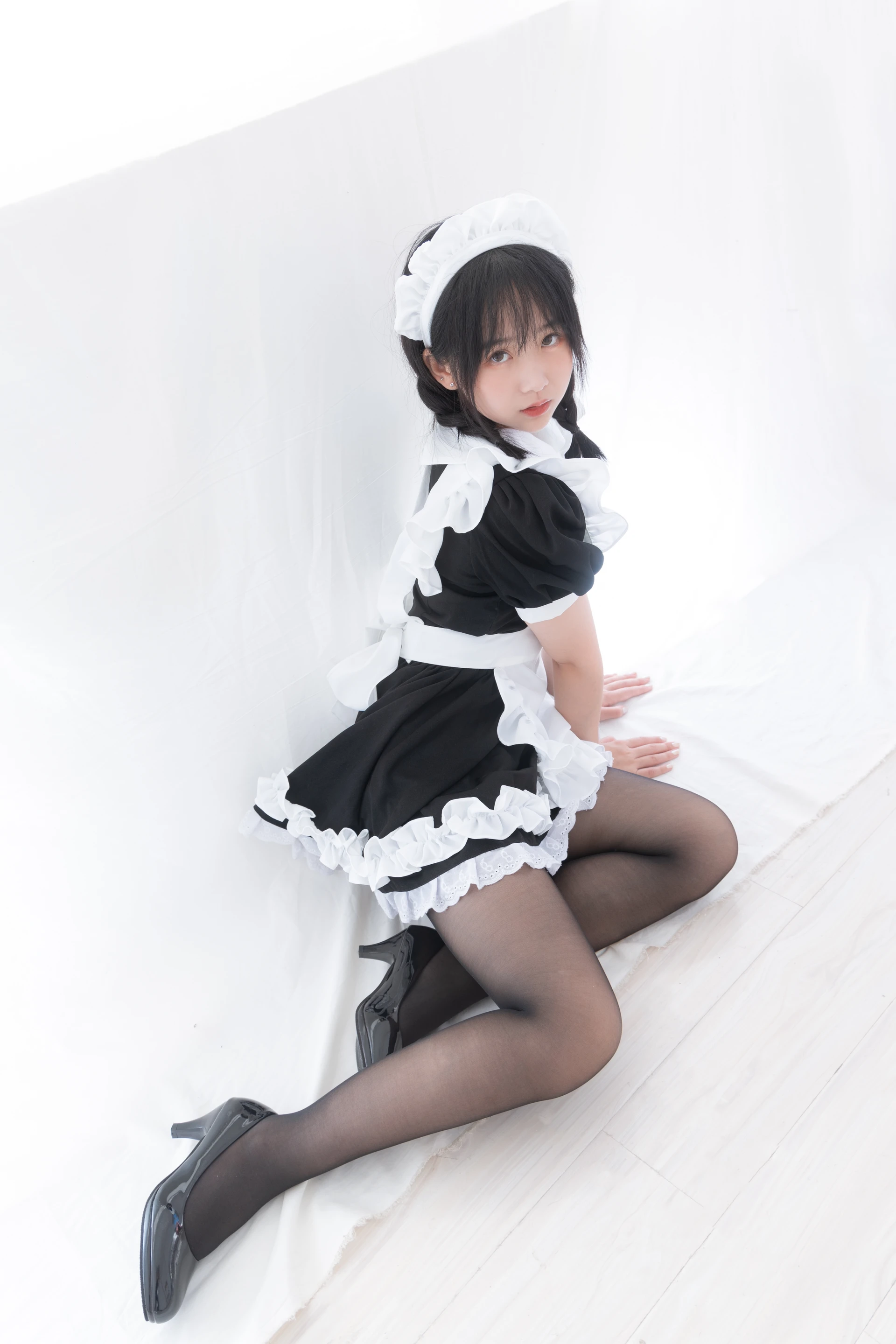 少女秩序 EX.07 猫猫 双马尾白丝衬衣+黑丝女仆 [29P-147MB]双马尾, 可爱, 女仆, 少女秩序, 白丝, 美腿, 美足, 衬衣, 黑丝