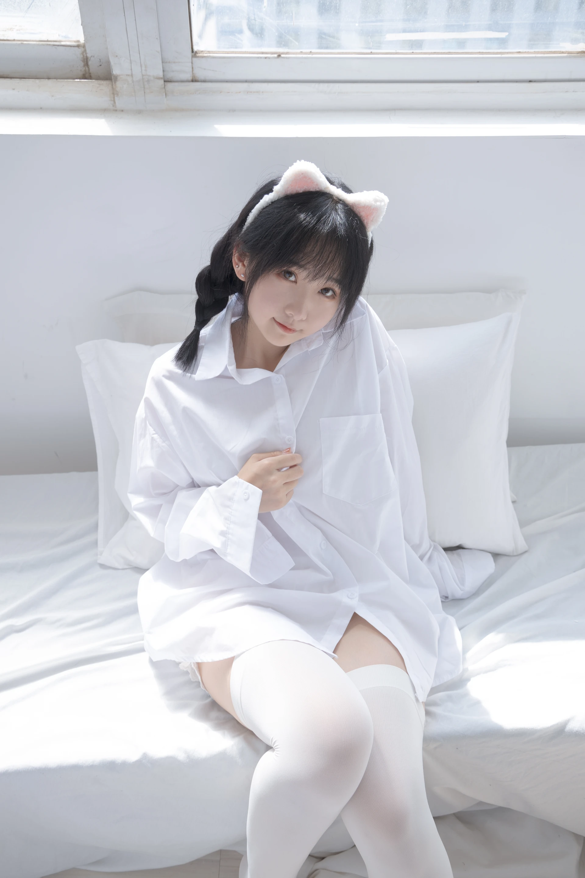 少女秩序 EX.07 猫猫 双马尾白丝衬衣+黑丝女仆 [29P-147MB]双马尾, 可爱, 女仆, 少女秩序, 白丝, 美腿, 美足, 衬衣, 黑丝