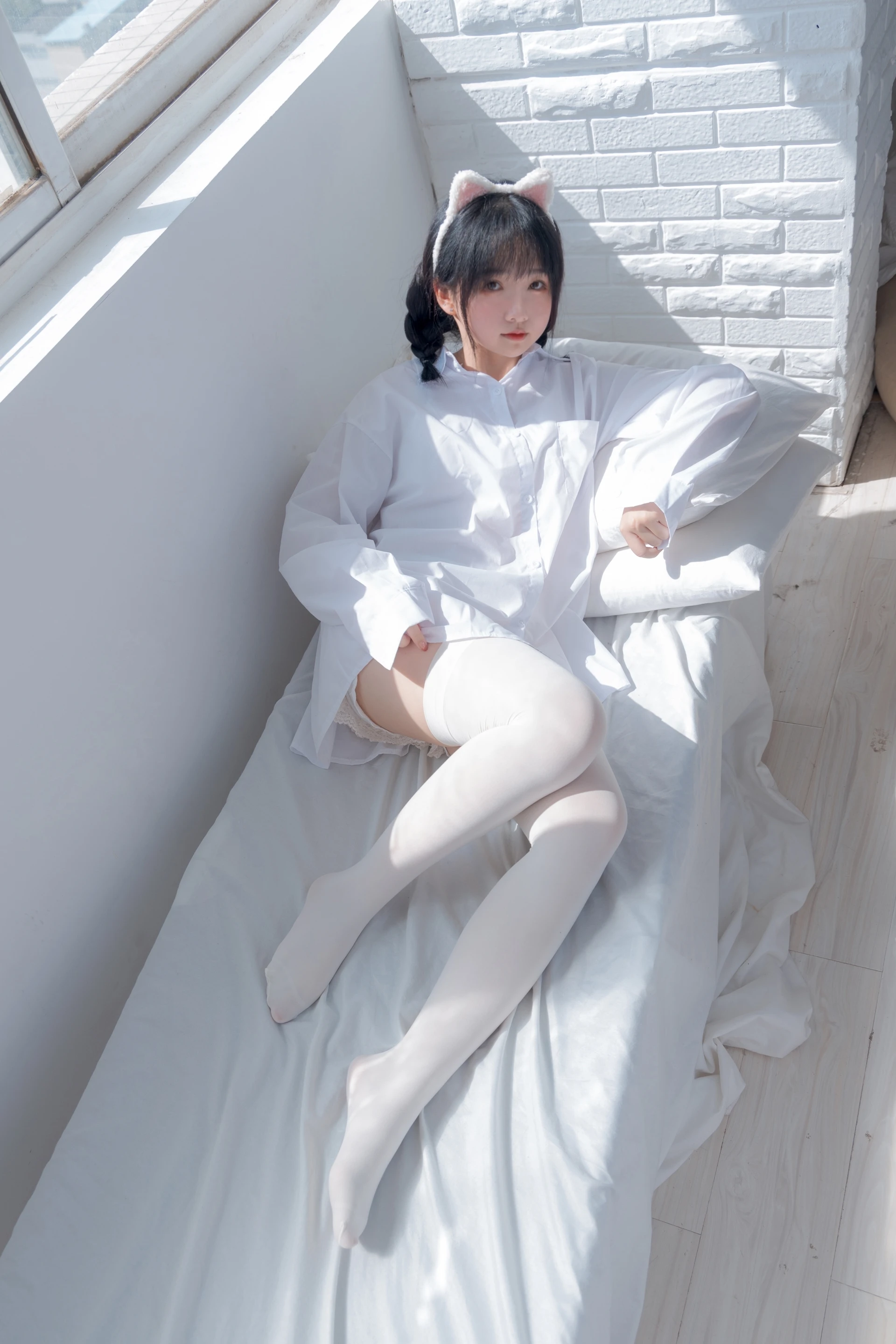 少女秩序 EX.07 猫猫 双马尾白丝衬衣+黑丝女仆 [29P-147MB]双马尾, 可爱, 女仆, 少女秩序, 白丝, 美腿, 美足, 衬衣, 黑丝