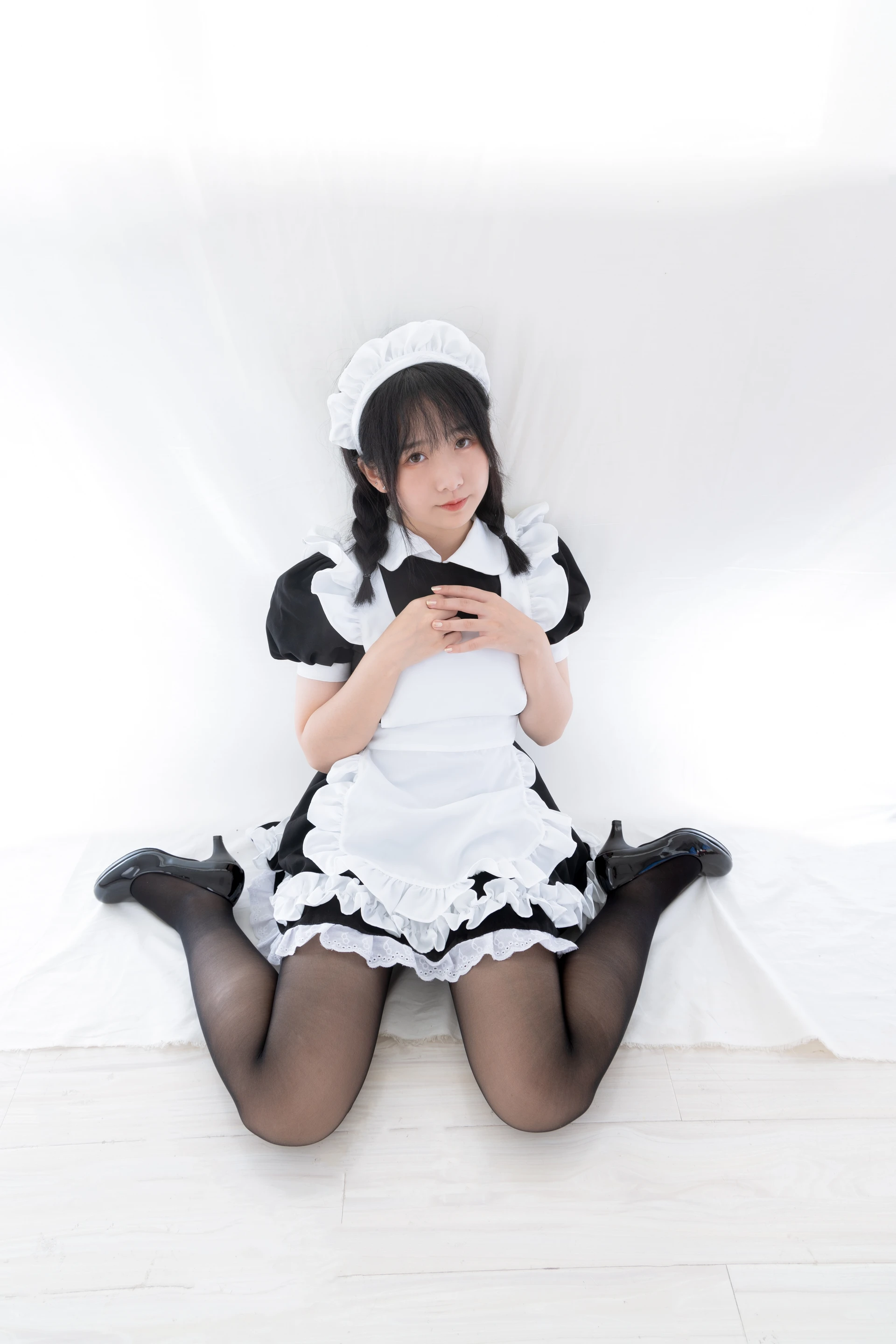 少女秩序 EX.07 猫猫 双马尾白丝衬衣+黑丝女仆 [29P-147MB]双马尾, 可爱, 女仆, 少女秩序, 白丝, 美腿, 美足, 衬衣, 黑丝
