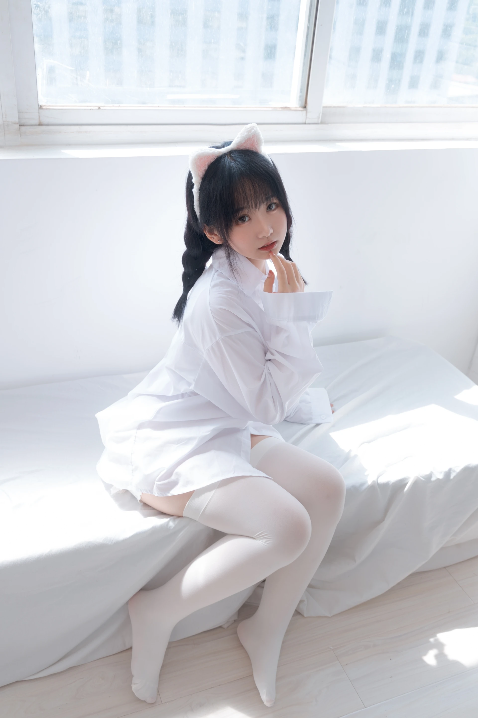 少女秩序 EX.07 猫猫 双马尾白丝衬衣+黑丝女仆 [29P-147MB]双马尾, 可爱, 女仆, 少女秩序, 白丝, 美腿, 美足, 衬衣, 黑丝