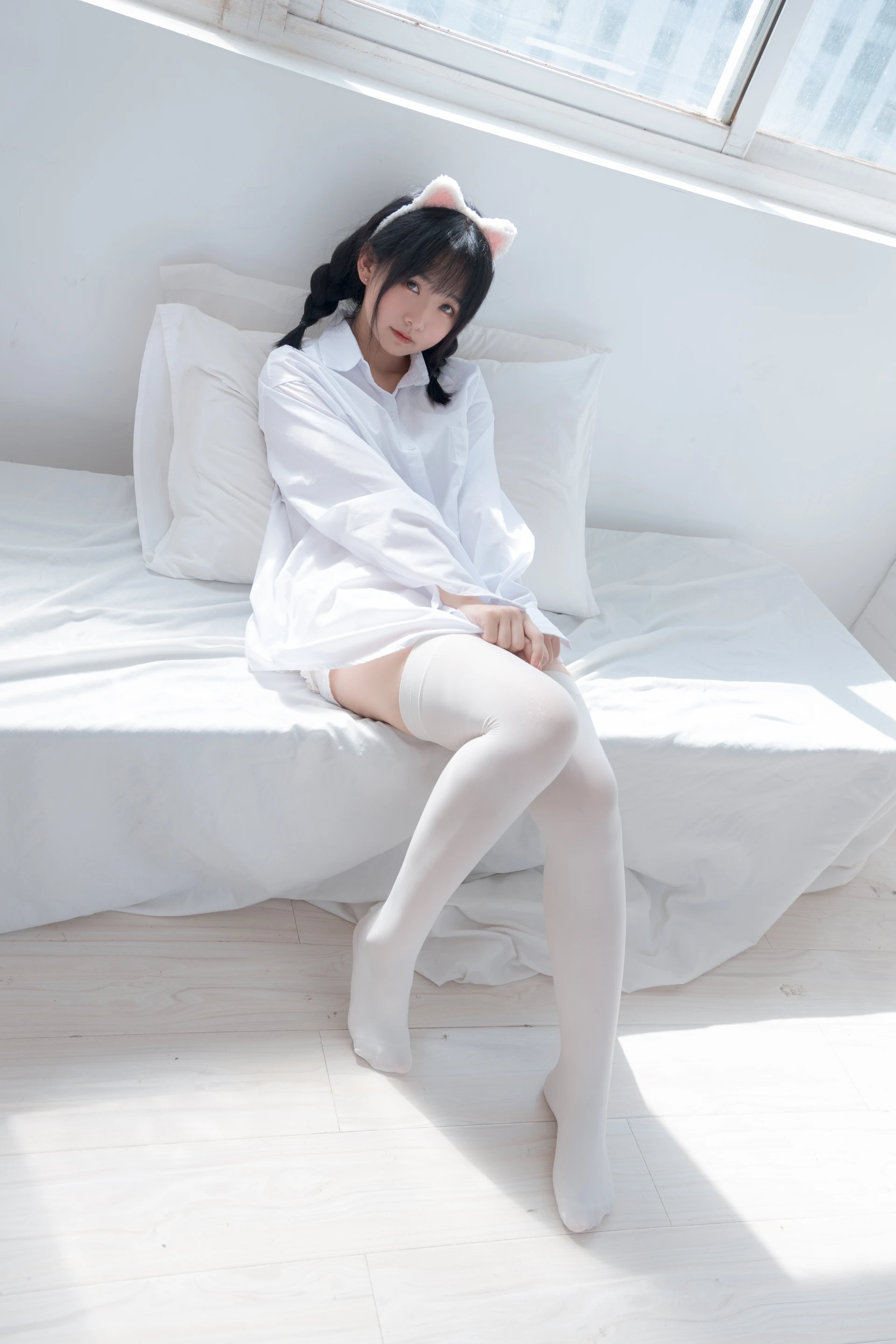 少女秩序 EX.07 猫猫 双马尾白丝衬衣+黑丝女仆 [29P-147MB]双马尾, 可爱, 女仆, 少女秩序, 白丝, 美腿, 美足, 衬衣, 黑丝