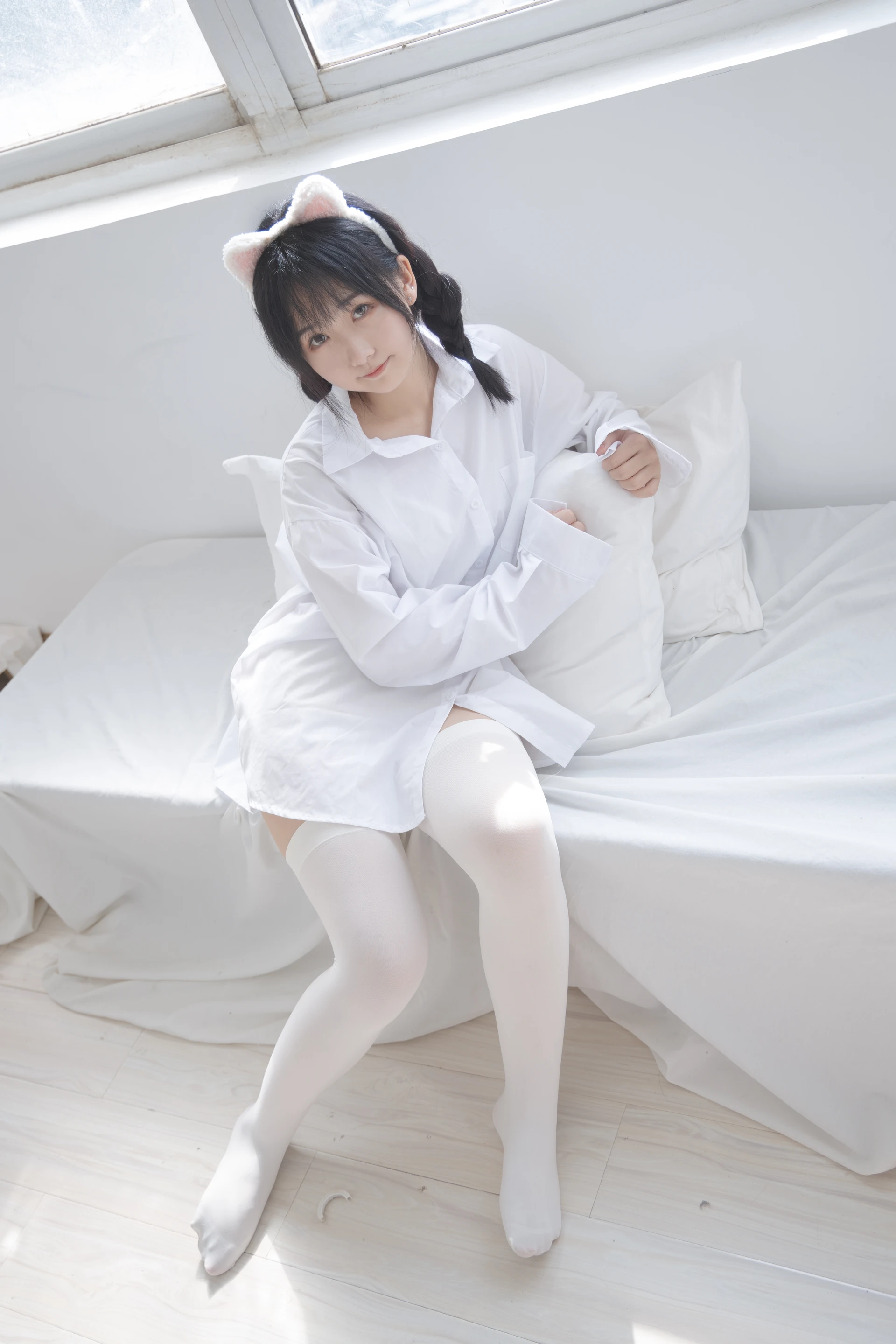 少女秩序 EX.07 猫猫 双马尾白丝衬衣+黑丝女仆 [29P-147MB]双马尾, 可爱, 女仆, 少女秩序, 白丝, 美腿, 美足, 衬衣, 黑丝
