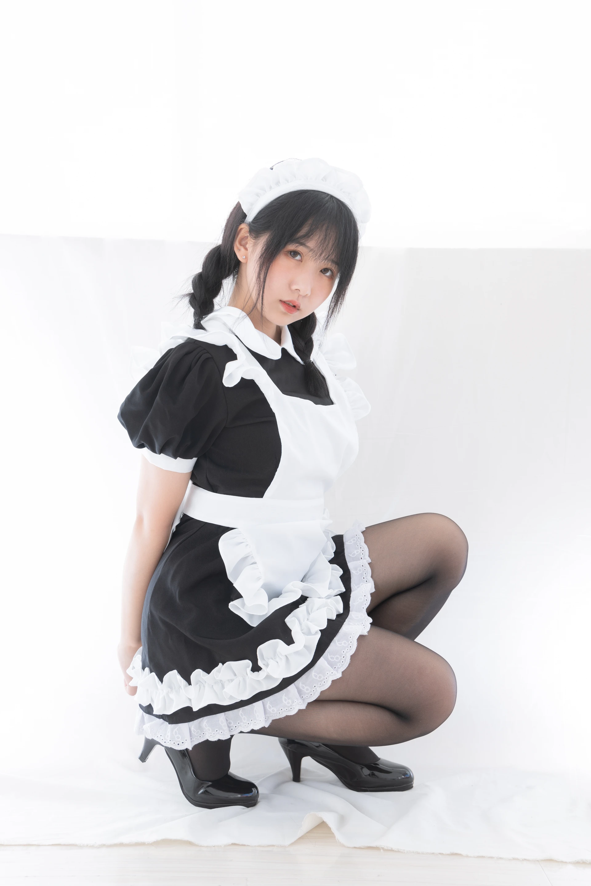 少女秩序 EX.07 猫猫 双马尾白丝衬衣+黑丝女仆 [29P-147MB]双马尾, 可爱, 女仆, 少女秩序, 白丝, 美腿, 美足, 衬衣, 黑丝