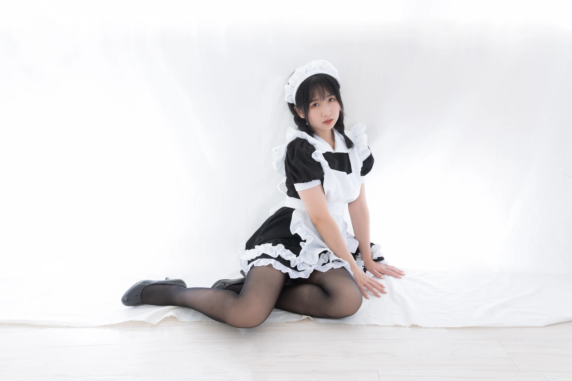 少女秩序 EX.07 猫猫 双马尾白丝衬衣+黑丝女仆 [29P-147MB]双马尾, 可爱, 女仆, 少女秩序, 白丝, 美腿, 美足, 衬衣, 黑丝