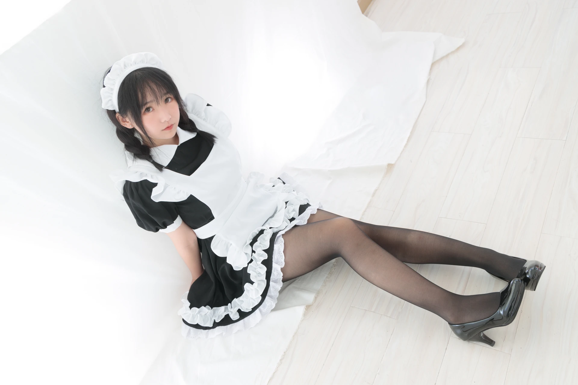 少女秩序 EX.07 猫猫 双马尾白丝衬衣+黑丝女仆 [29P-147MB]双马尾, 可爱, 女仆, 少女秩序, 白丝, 美腿, 美足, 衬衣, 黑丝