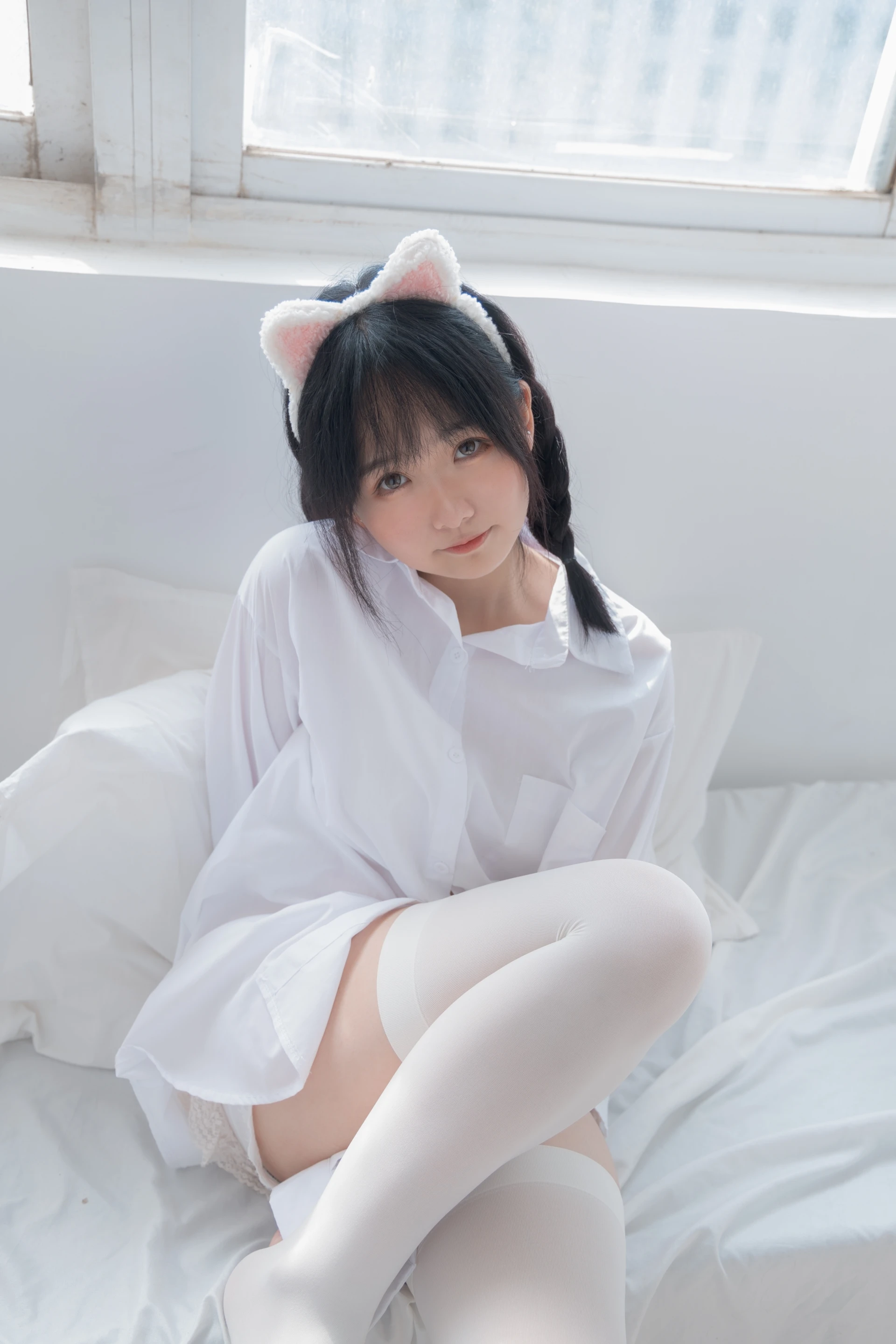 少女秩序 EX.07 猫猫 双马尾白丝衬衣+黑丝女仆 [29P-147MB]双马尾, 可爱, 女仆, 少女秩序, 白丝, 美腿, 美足, 衬衣, 黑丝
