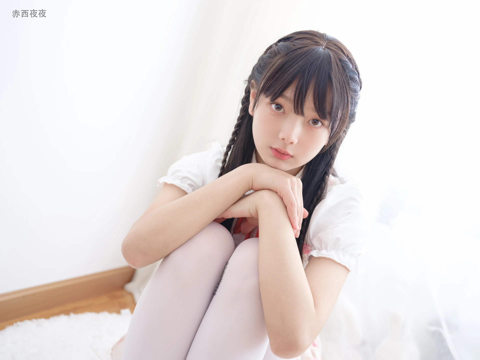 稚乖画册 晴空-07 赤西夜夜 双马尾白丝粉色JK 一亿像素 [81P1V-3.54GB]JK制服, 双马尾, 可爱, 晴空, 白丝, 稚乖画册, 美腿, 美足, 赤西夜夜