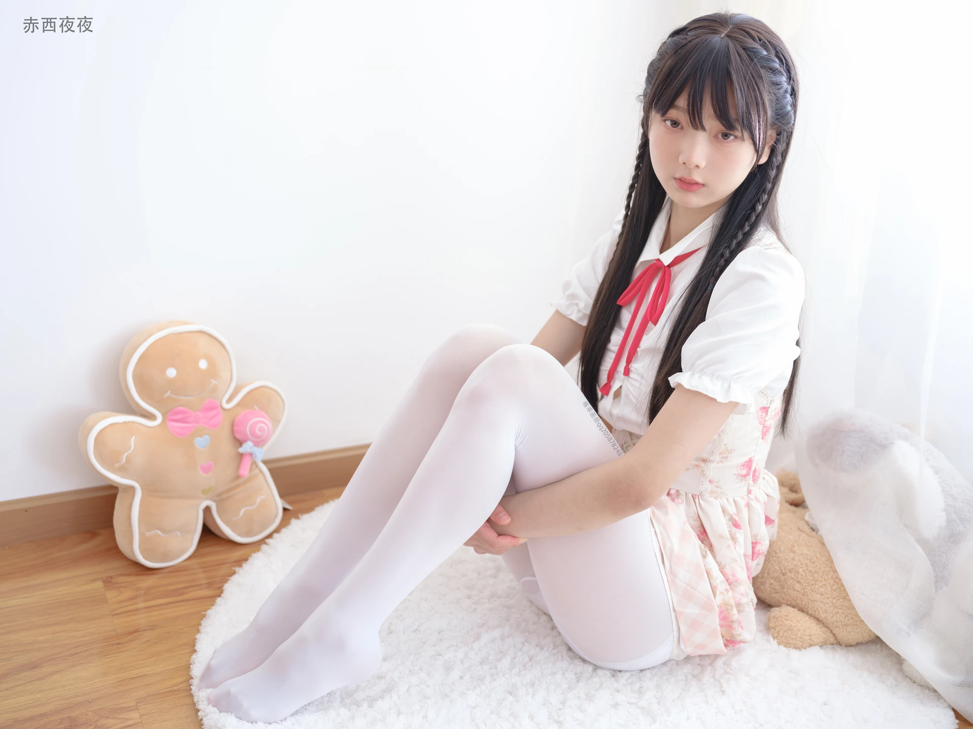 稚乖画册 晴空-07 赤西夜夜 双马尾白丝粉色JK 一亿像素 [81P1V-3.54GB]JK制服, 双马尾, 可爱, 晴空, 白丝, 稚乖画册, 美腿, 美足, 赤西夜夜