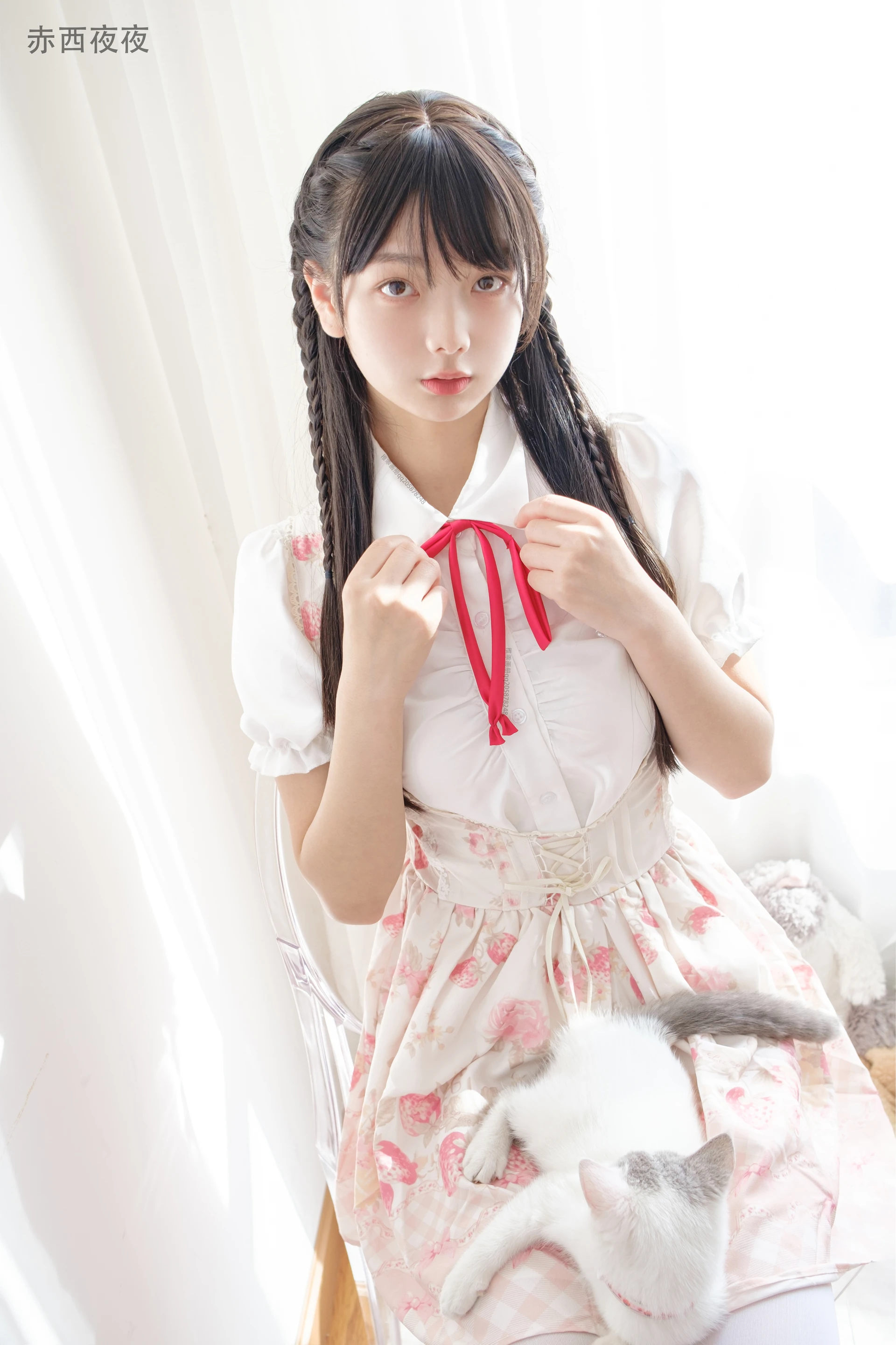 稚乖画册 晴空-07 赤西夜夜 双马尾白丝粉色JK 一亿像素 [81P1V-3.54GB]JK制服, 双马尾, 可爱, 晴空, 白丝, 稚乖画册, 美腿, 美足, 赤西夜夜